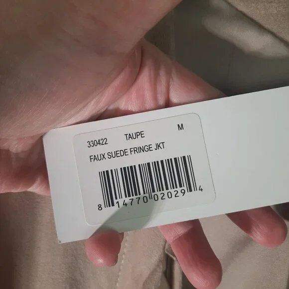 VS2 By Vakko Faux Suede Fringe Open Jacket - Picture 12 of 12